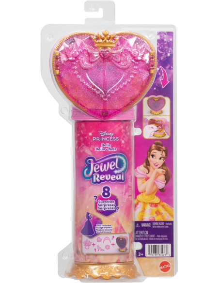 Princesas Muñeca Bella de Moda y Accesorios con 8 sorpresas