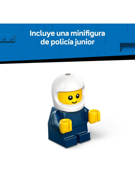 LEGO City Vehículos: Furgoneta de Policía de Juguete - Kit de Construcción con Minifigura de Agente 