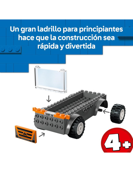 LEGO City Camión de Transporte de Motos - Juguete para la Motricidad Fina con Camión Plataforma