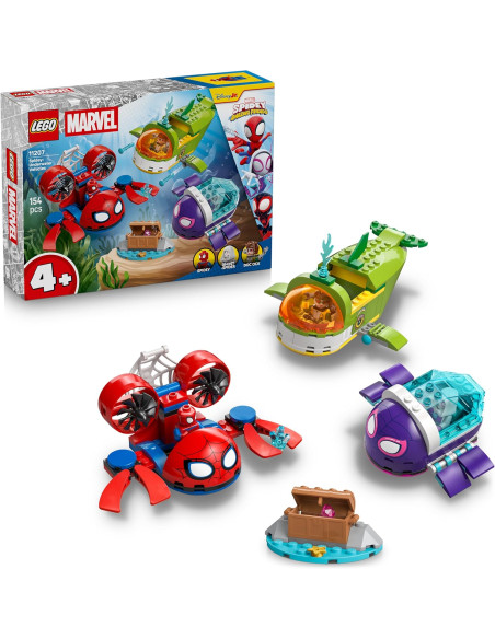 LEGO | Marvel Spidey: Vehículos Submarinos - 3 Minifiguras Inc. Superhéroe