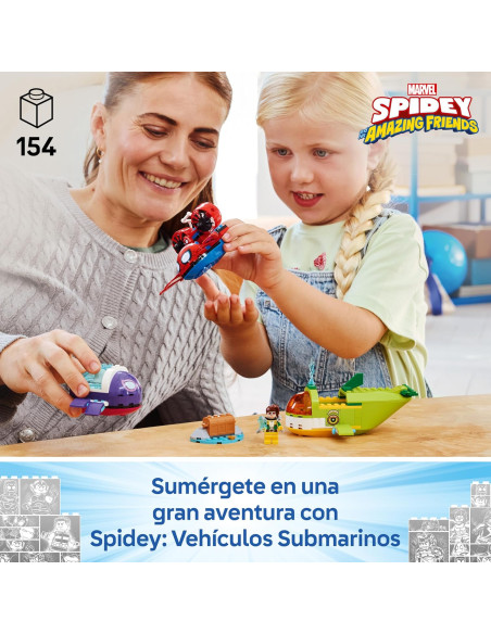 LEGO | Marvel Spidey: Vehículos Submarinos - 3 Minifiguras Inc. Superhéroe