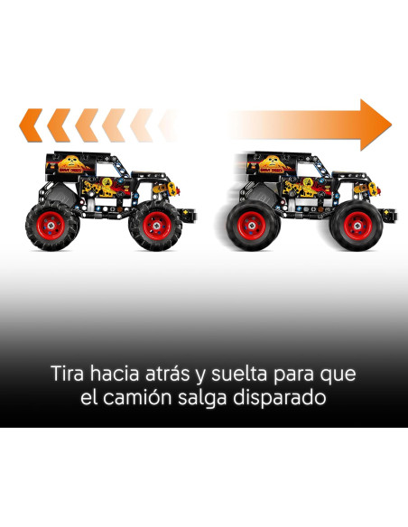 LEGO Technic Monster Jam Grave Digger Fuego y Hielo - Camión de Juguete de Carga Manual 
