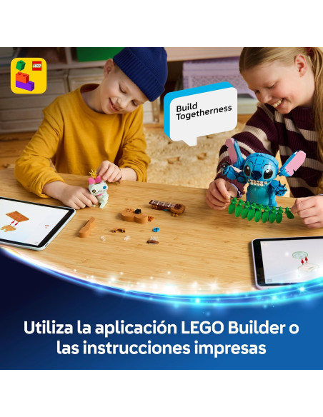 LEGO | Disney Stitch y Scrump de Juguete – 2 Figuras con Accesorios Inc. Ukelele y Peluche