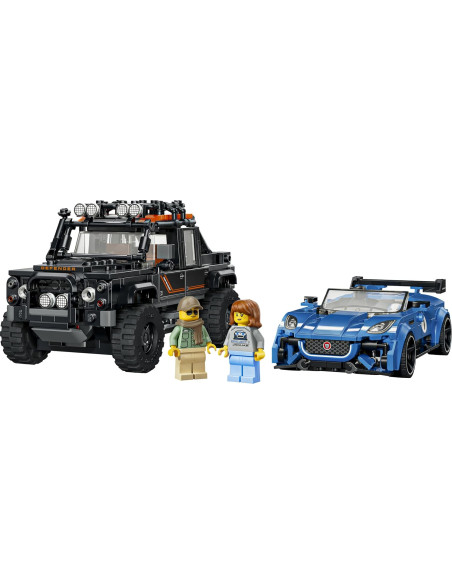 LEGO 77264 Speed Champions Jaguar Project 7 y Land Rover Defender – Kit de Maquetas con 2 Coches