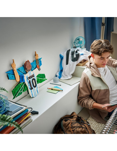 LEGO Editions Lionel Messi: Celebración - Maqueta 3D de Decoración para la Pared del Dormitorio