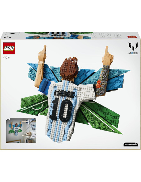 LEGO Editions Lionel Messi: Celebración - Maqueta 3D de Decoración para la Pared del Dormitorio