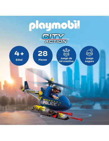 PLAYMOBIL | City Action | Helicóptero de policía
