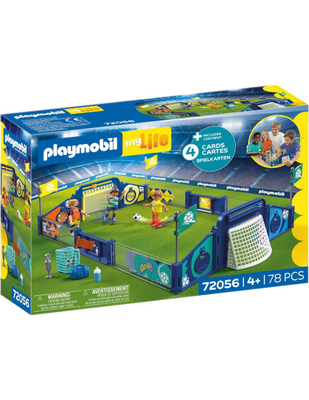 PLAYMOBIL | My Life | Fussball-Arena | Campo de fútbol con Mecanismo de Tiro y 2 porterías 