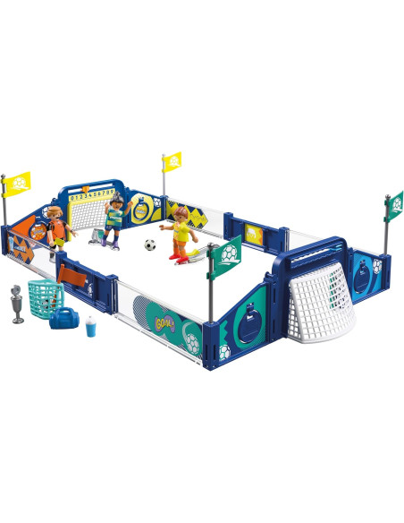 PLAYMOBIL | My Life | Fussball-Arena | Campo de fútbol con Mecanismo de Tiro y 2 porterías 