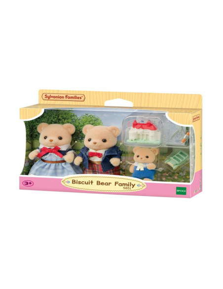 Sylvanian Families - Familia de osos Biscuit 5851 - Juegos de casas de muñecas