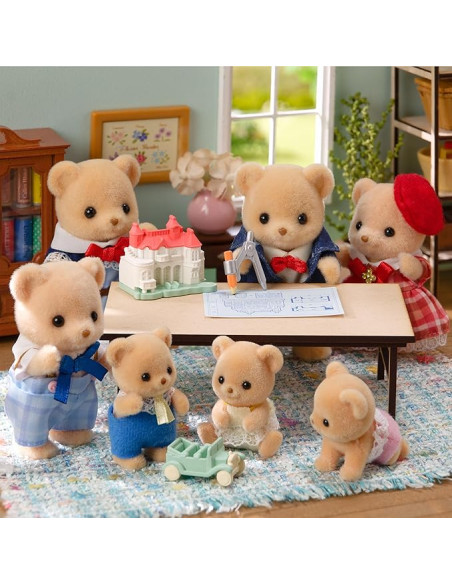 Sylvanian Families - Familia de osos Biscuit 5851 - Juegos de casas de muñecas