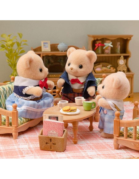 Sylvanian Families - Familia de osos Biscuit 5851 - Juegos de casas de muñecas