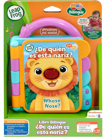 Leapfrog VTech - Libro bilingüe De quién será Esta Nariz, Juguete para bebé +6 Meses