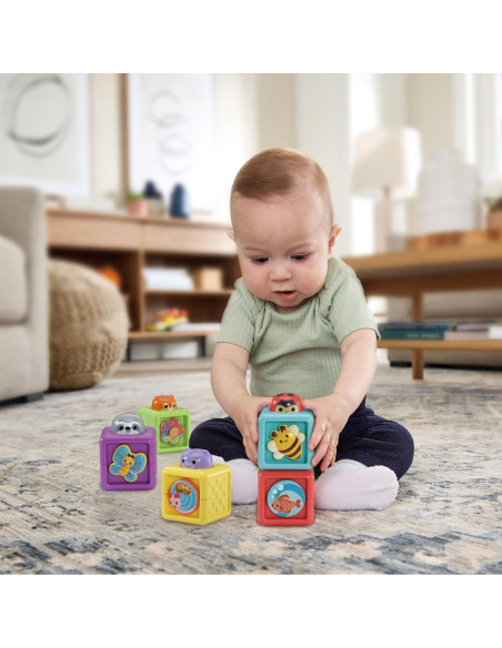 Baby Mis Primeros Bloques de Actividades, Juguete encajable para bebés +6 Meses