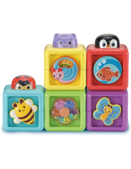Baby Mis Primeros Bloques de Actividades, Juguete encajable para bebés +6 Meses