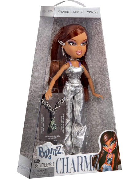 Bratz Charmz Yasmin - Muñeca de Moda con Pulsera de Charms coleccionables, con Outfit y Accesorios