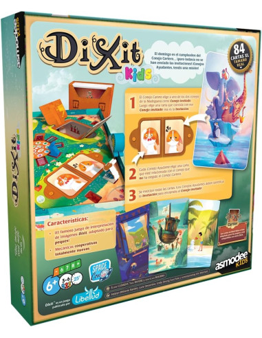 Kids Dixit Kids, Juego de Mesa cooperativo para...