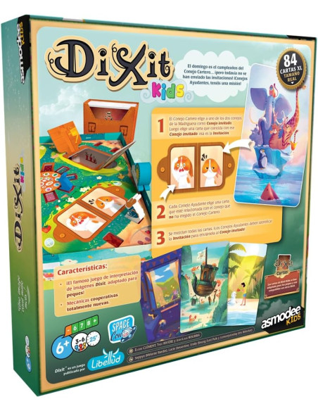 Kids Dixit Kids, Juego de Mesa cooperativo para niños