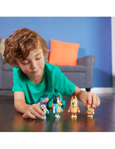 Bluey Pack de 4 Figuras Familia, Figuras de...