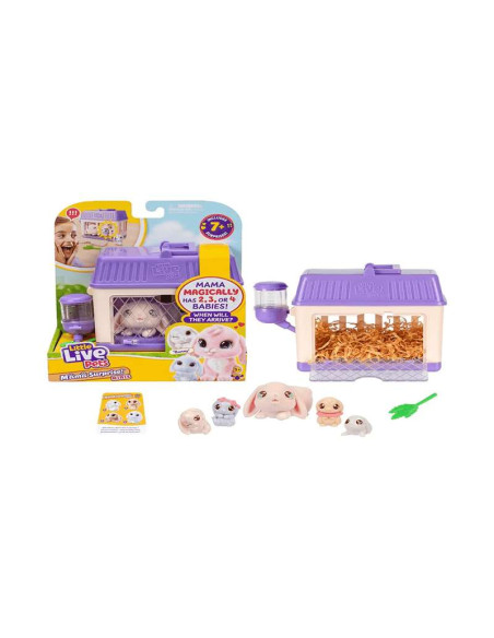 Little Live Pets Mama Surprise Minis Mascota con Bebés Sorpresa Juguete Coleccionable 4 años