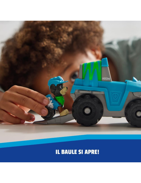 Paw Patrol Patrulla Canina - Coche Dino Rescue + Figura Rex