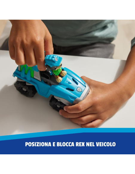 Paw Patrol Patrulla Canina - Coche Dino Rescue + Figura Rex
