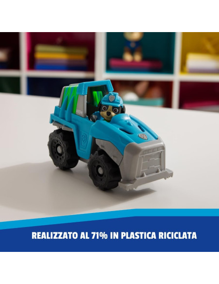Paw Patrol Patrulla Canina - Coche Dino Rescue + Figura Rex