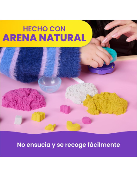 Kinetic Sand - Pack Batidora de Smoothies con 396 g de Arena Mágica + Molde de Polo y Herramientas