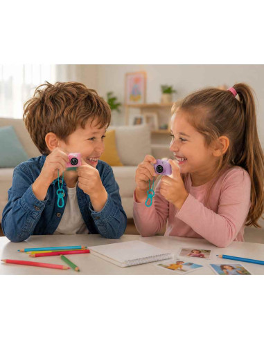 Mini Cámara Infantil con foto y vídeo, pantalla...