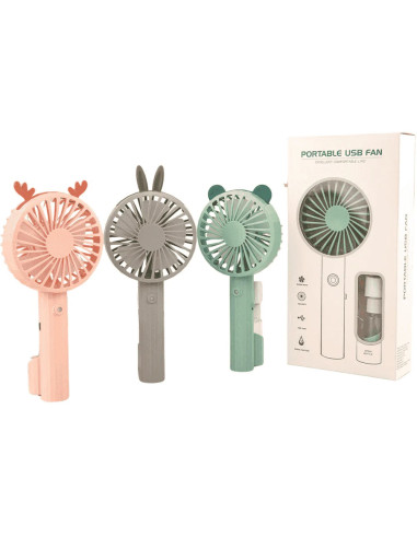 Ventilador portátil Animals con vaporizador –...