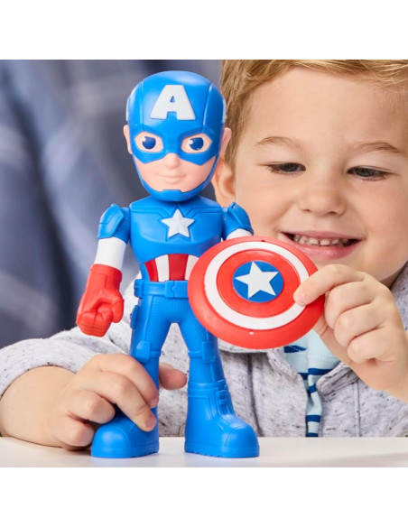 Marvel Spidey y Sus Sorprendentes Amigos Figura de Captain America: Steve Rogers con 22,5cm