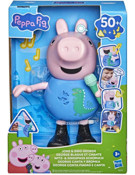Peppa Pig, George Canta y bromea, Figura de 20 cm