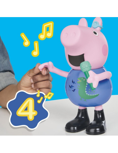 Peppa Pig, George Canta y bromea, Figura de 20 cm