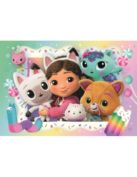 Gabby´s Dollhouse Super Color - Pack de 2 Puzzles de 20 Piezas para Niños
