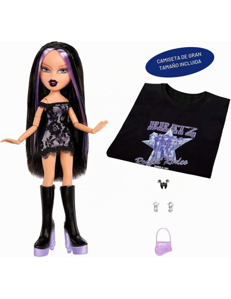 Bratz Stylin’ Birthdayz - Muñeca de Moda Jade con Camiseta Talla XL Unisex