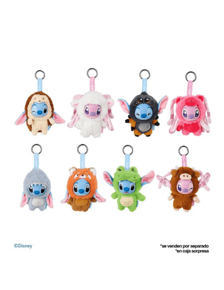 Peluche Llavero Disney Yuyus Stitch o Angel 12 cm Surtido