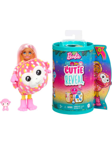 Barbie Chelsea Cutie Reveal Serie Amigos de la jungla Monito