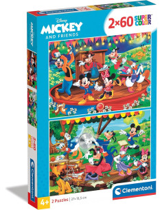 Puzzle Mickey and Friends - Set 2 Puzzles de 60 Piezas