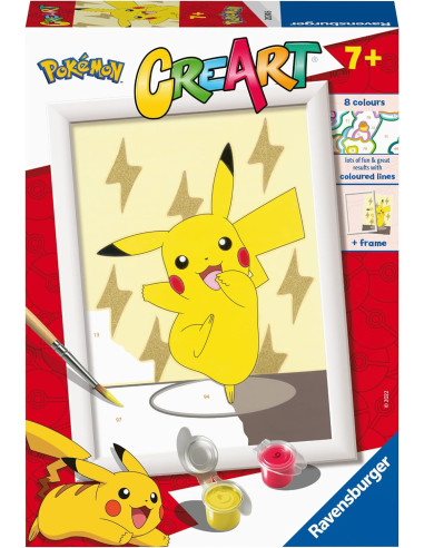 CreArt Serie E: Pokémon, Pikachu, Kit para Pintar por Números