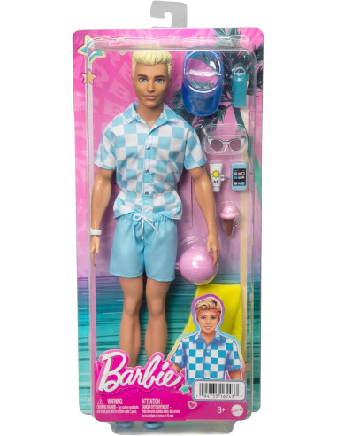 MUÑECO KEN DIA DE PLAYA - BARBIE-