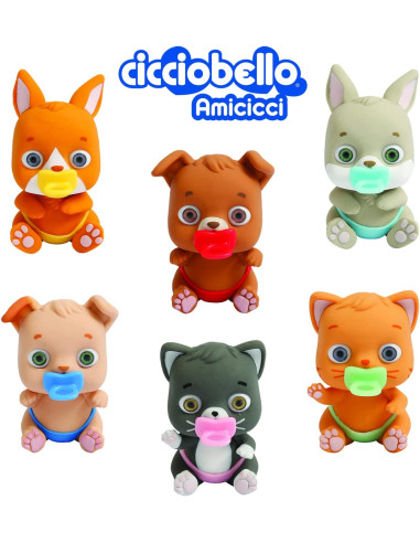 Amicicci - Cicciobello Pet, Surtido de Mascotas bebés