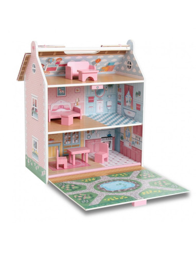 Casa de muñecas de madera