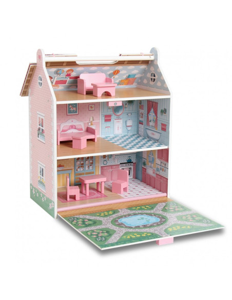Casa de muñecas de madera