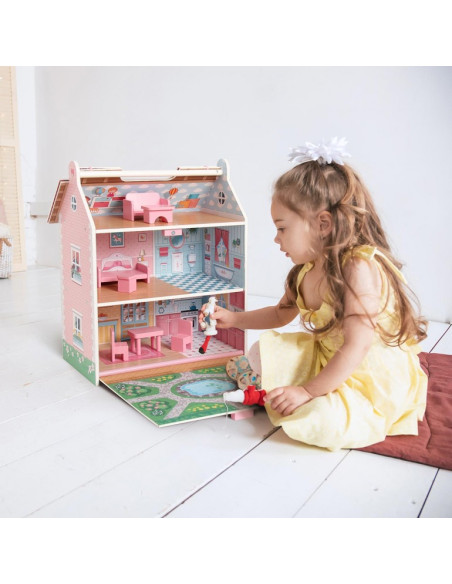 Casa de muñecas de madera