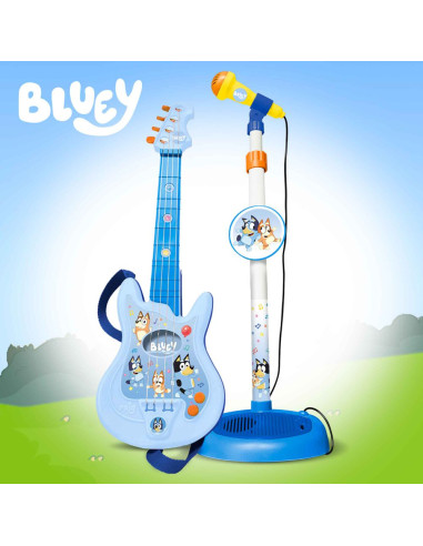 Conjunto guitarra y micro amplificador Bluey