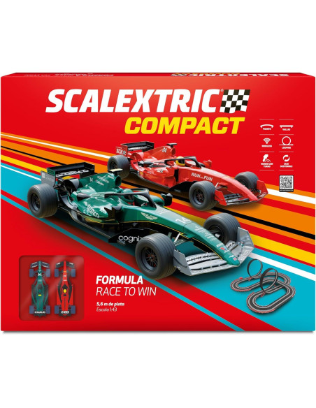 Pista de carreras completa Scalextric Compact Formula Race escala 1:43