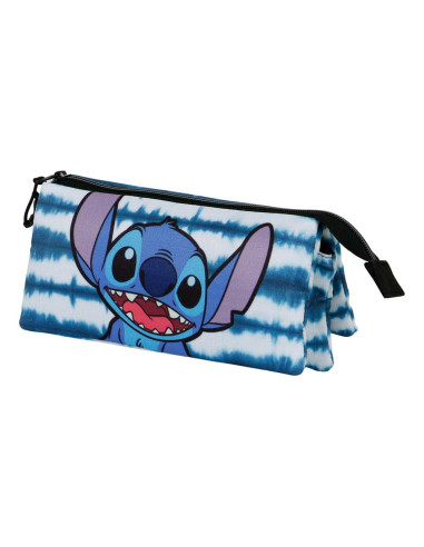 Lilo y Stich Azul Estuche Portatodo Triple Eco Modern