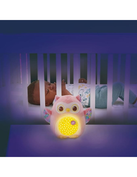 Proyector Peluche Buho Rosa Estrellas