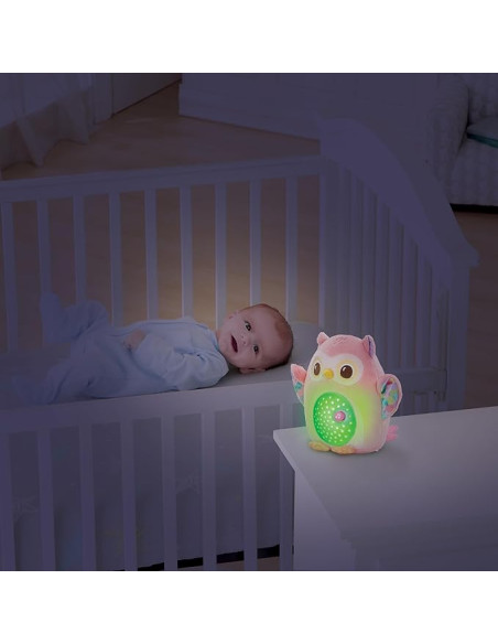 Proyector Peluche Buho Rosa Estrellas