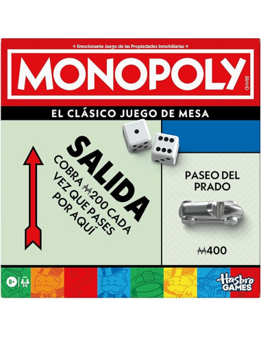 Monopoly Juego de Mesa clásico con Bandeja de...